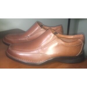 Clarks Collection Shoe Men 10.5 W Soft Cushion Ortholite Leather Loafers Slip On